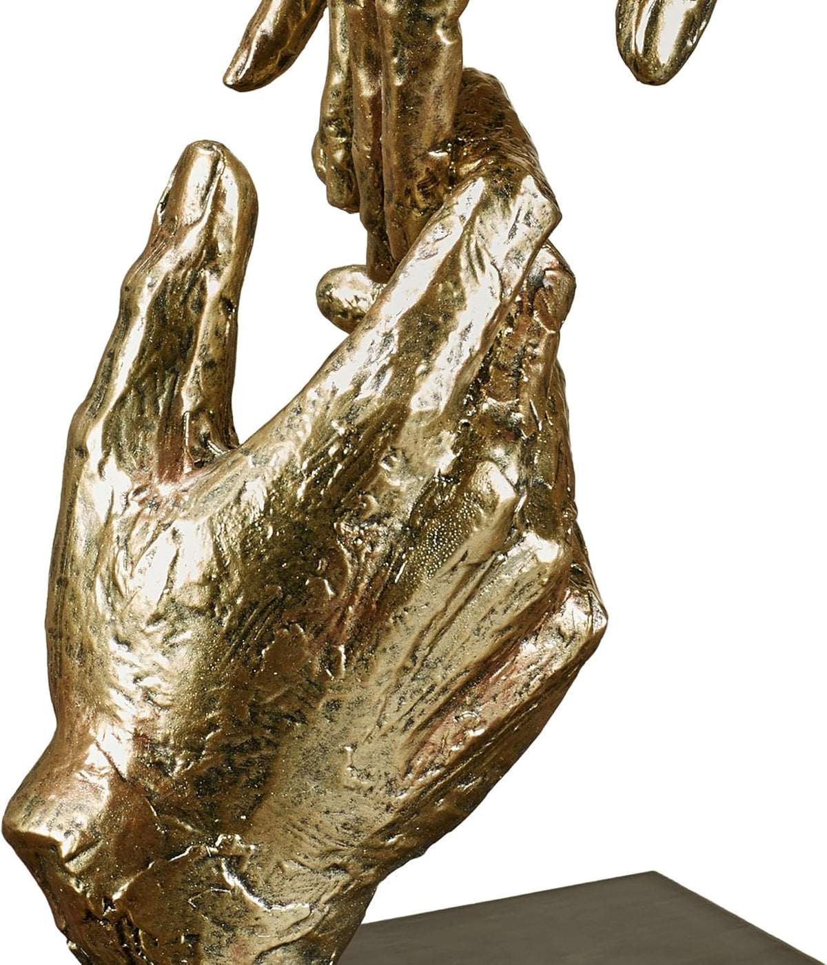 Touch of Class Loving Hands Table Sculpture - Gold - Made of Resin - Contemporary Art Statue - Sign