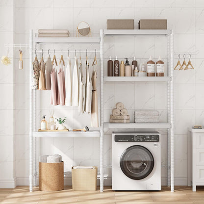 Double Row Over Washer and Dryer Storage Shelves, Laundry Room Organization and Storage, Heavy Duty