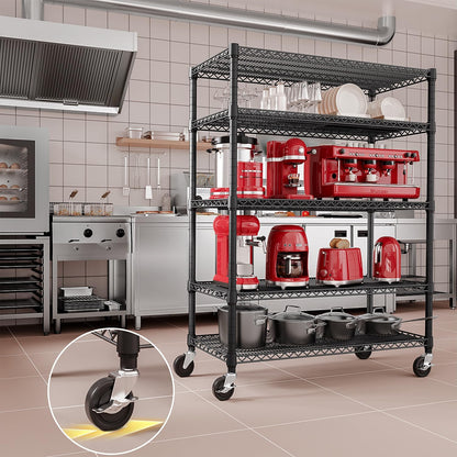 IZEUK Garage Shelving Wide Storage Shelves 5 Tier Metal Shelves 4000 LBS Heavy Duty Adjustable