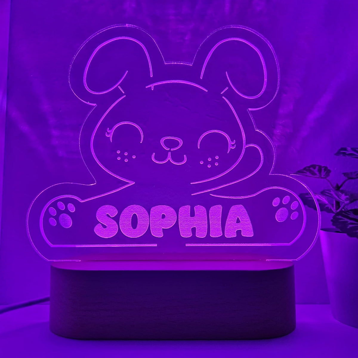 Personalized Night Light | Custom Nightlight for Kids | Nursery Baby Room Decor | Children's