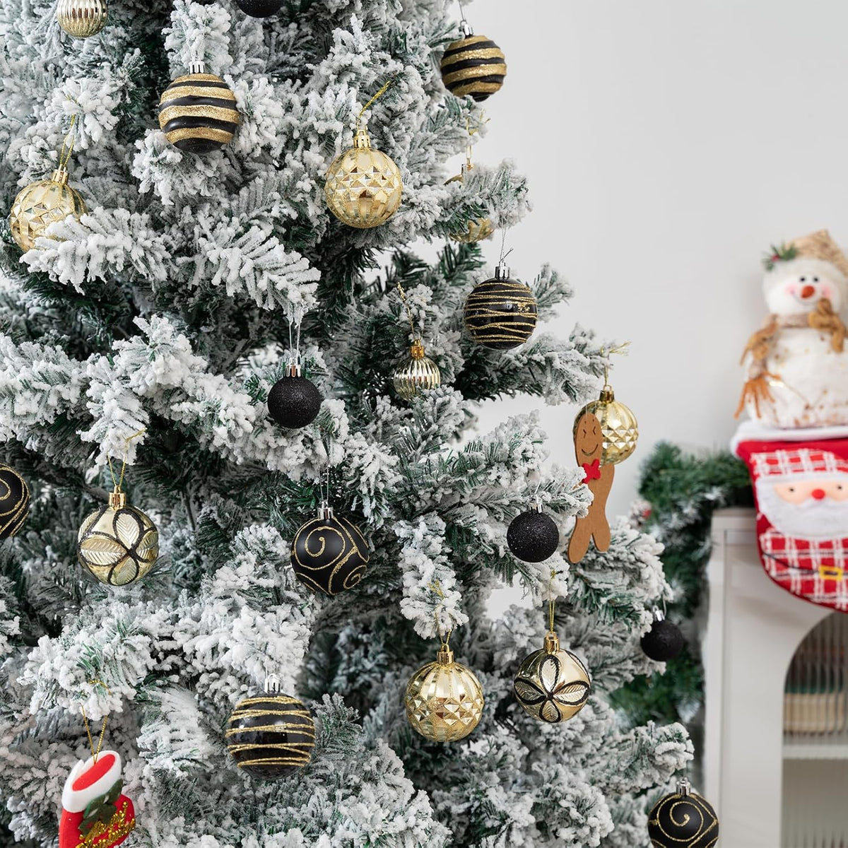 100Pcs Christmas Balls Ornaments Set, Shatterproof Christmas Decorations with Hand-held Gift