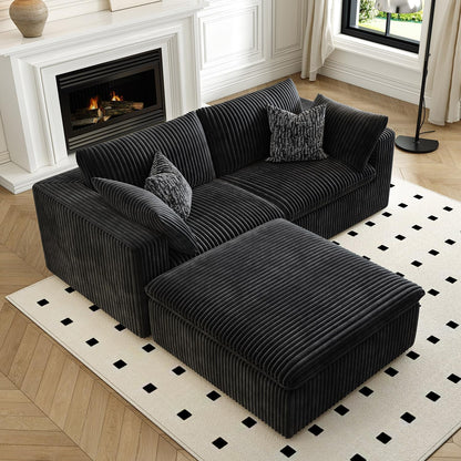 LoveSeat Cloud Couch Modular Sectional Sofa for Living Room,Modern Sofa with Deep Seat，2 Seater