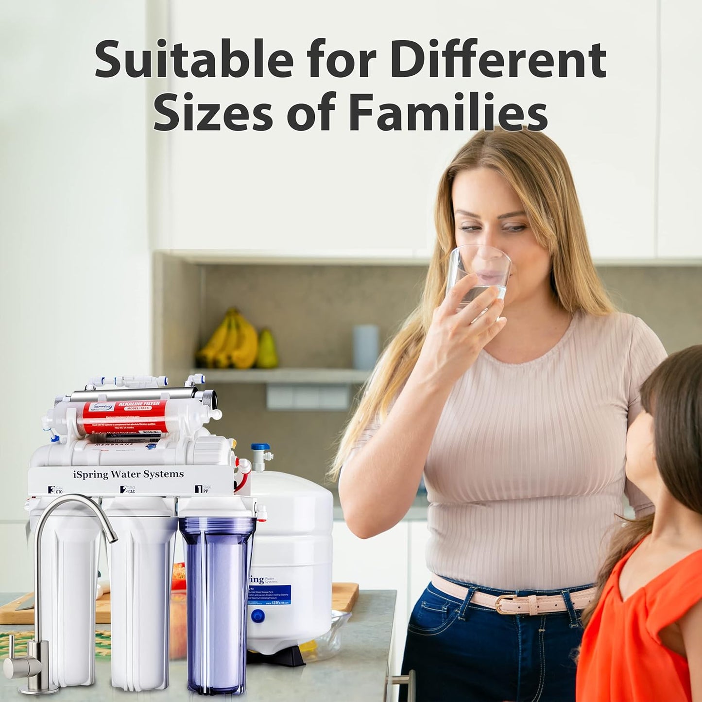 iSpring RCC7AK-UV, NSF Certified, 7-Stage Under Sink Reverse Osmosis Water Filtration System with