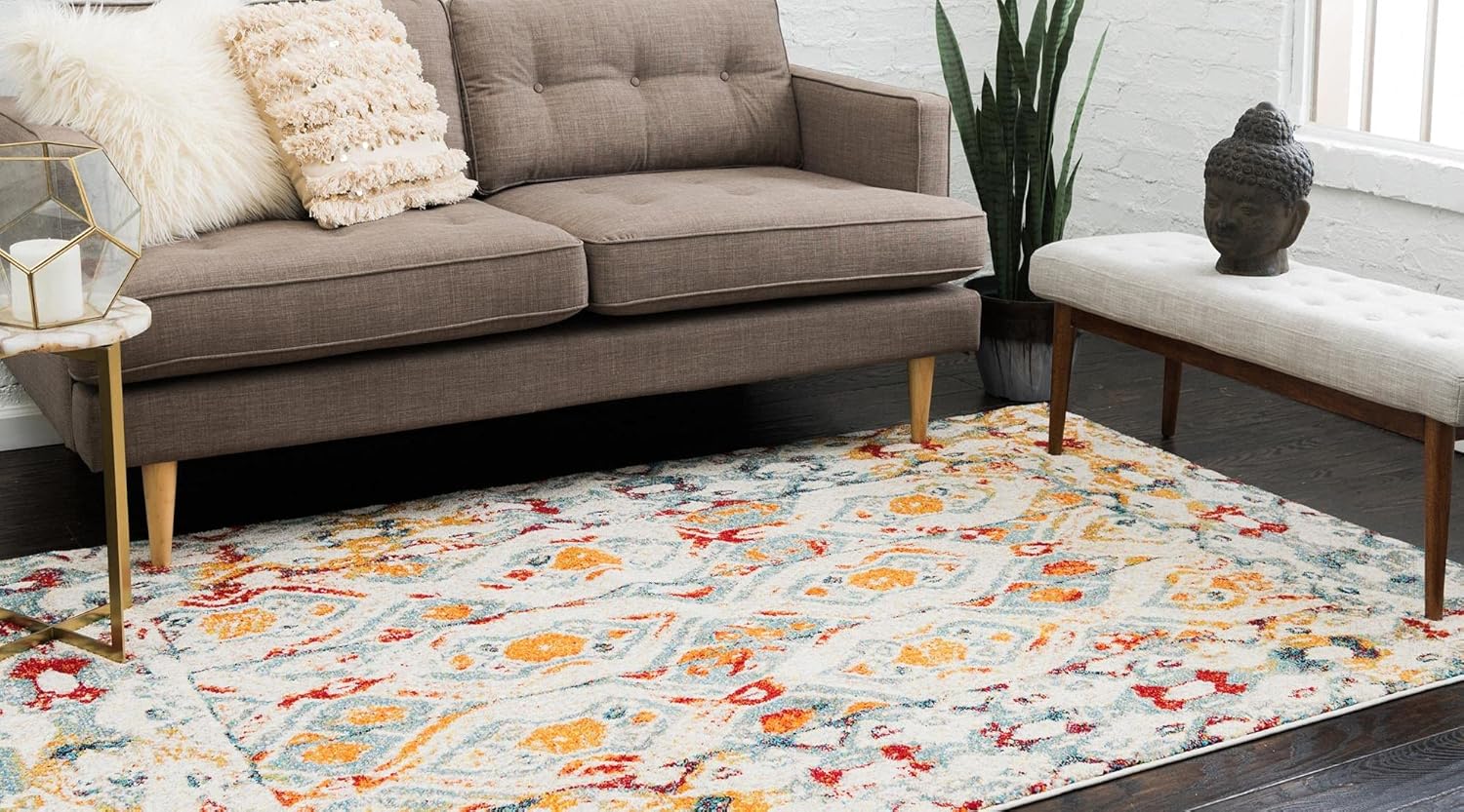 Unique Loom Rosso Collection Vintage, Geometric, Bohemian, Traditional, Distressed, Southwestern