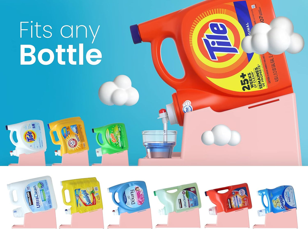TidyFriend Liquid Laundry Detergent Holder Stand with Drip Tray & Rubber-Grip Feet, Stand for