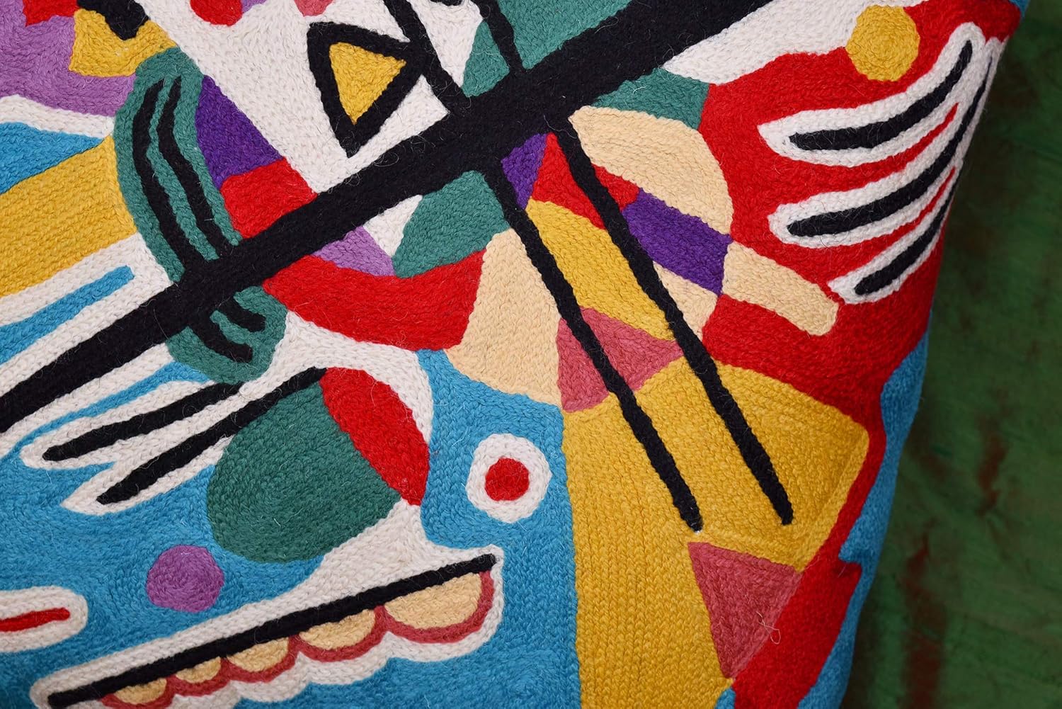 Kandinsky Modern Pillow Cover - Blue Painting | Abstract Throw Pillows | Modern Chair Cushion|