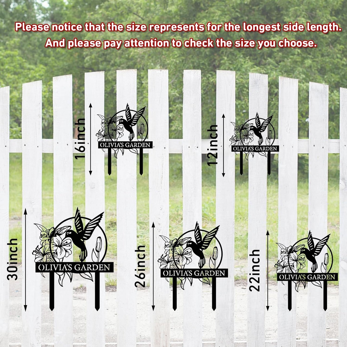 Personalized Garden Signs | Garden Stake Metal Sign | Custom Garden Sign | Customized Bird Garden
