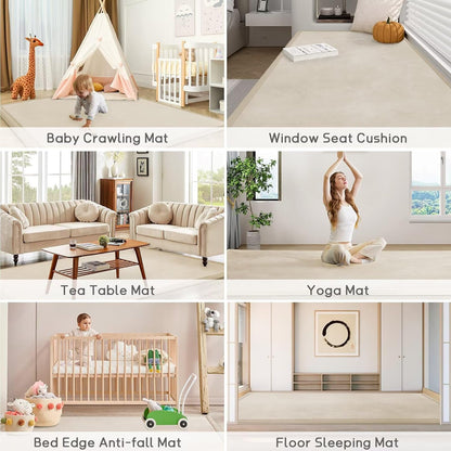 Baby Play Mat for Floor Tummy Time Mat Nursery Rug Muscle Mat Area Rug Playroom Rug Tatami Mat