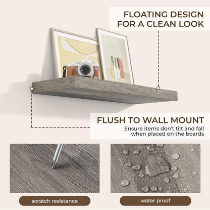 RICHFOCUS 31.5Inch Floating Shelves for Wall 2 Pack Shelves for Bedroom|Kitchen|Bathroom Wall