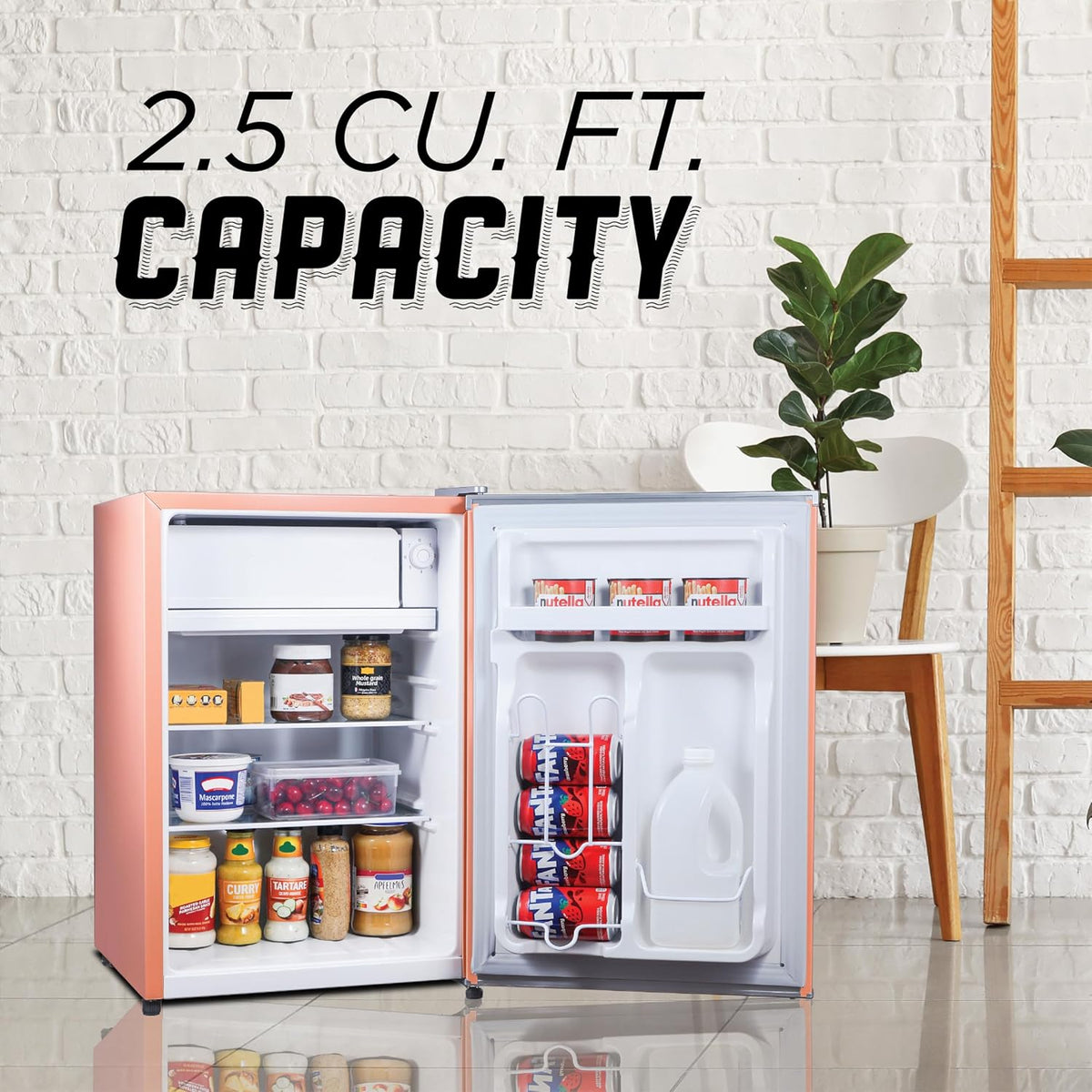 IBCR25BLS Compact, Energy Star Certified Small, Single Door Mini Fridge with Freezer Refrigerator