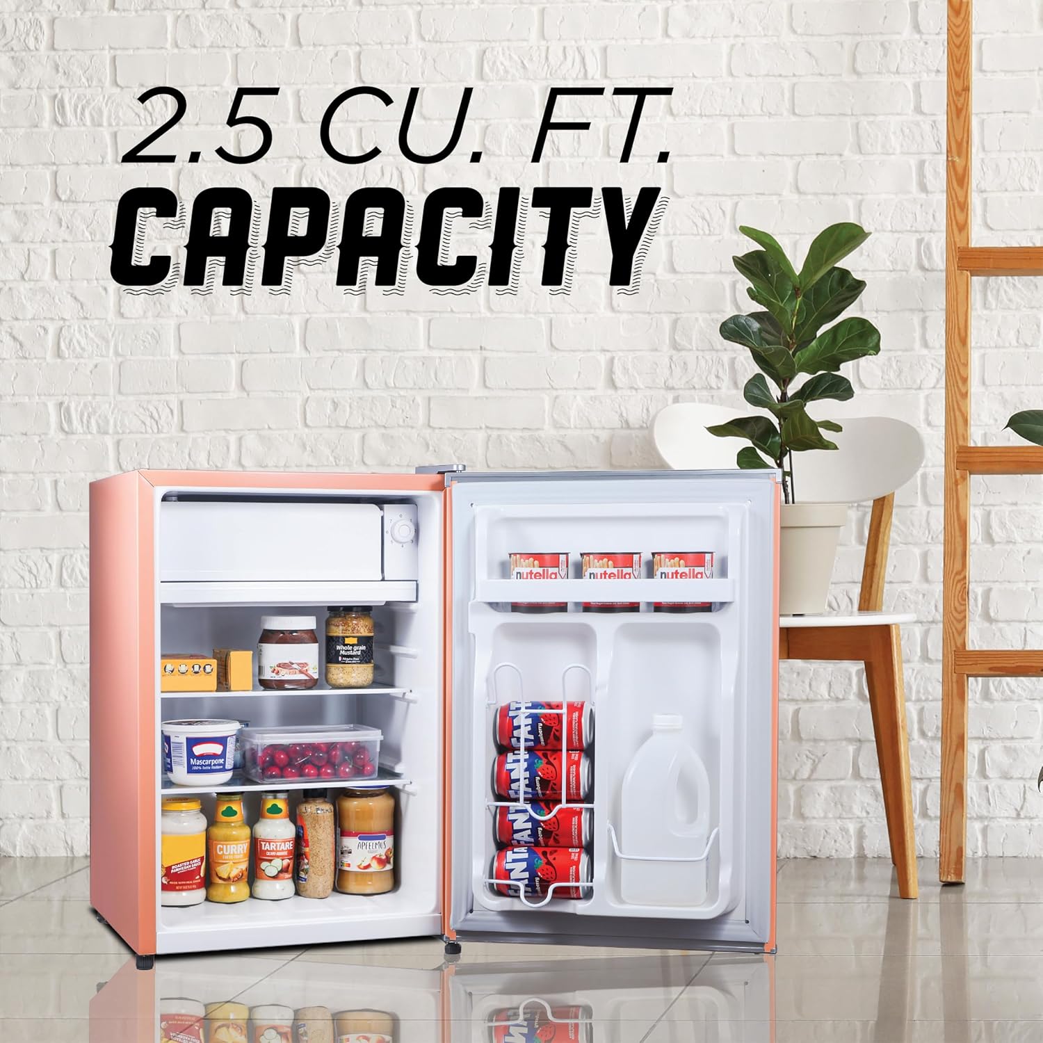IBCR25BLS Compact, Energy Star Certified Small, Single Door Mini Fridge with Freezer Refrigerator