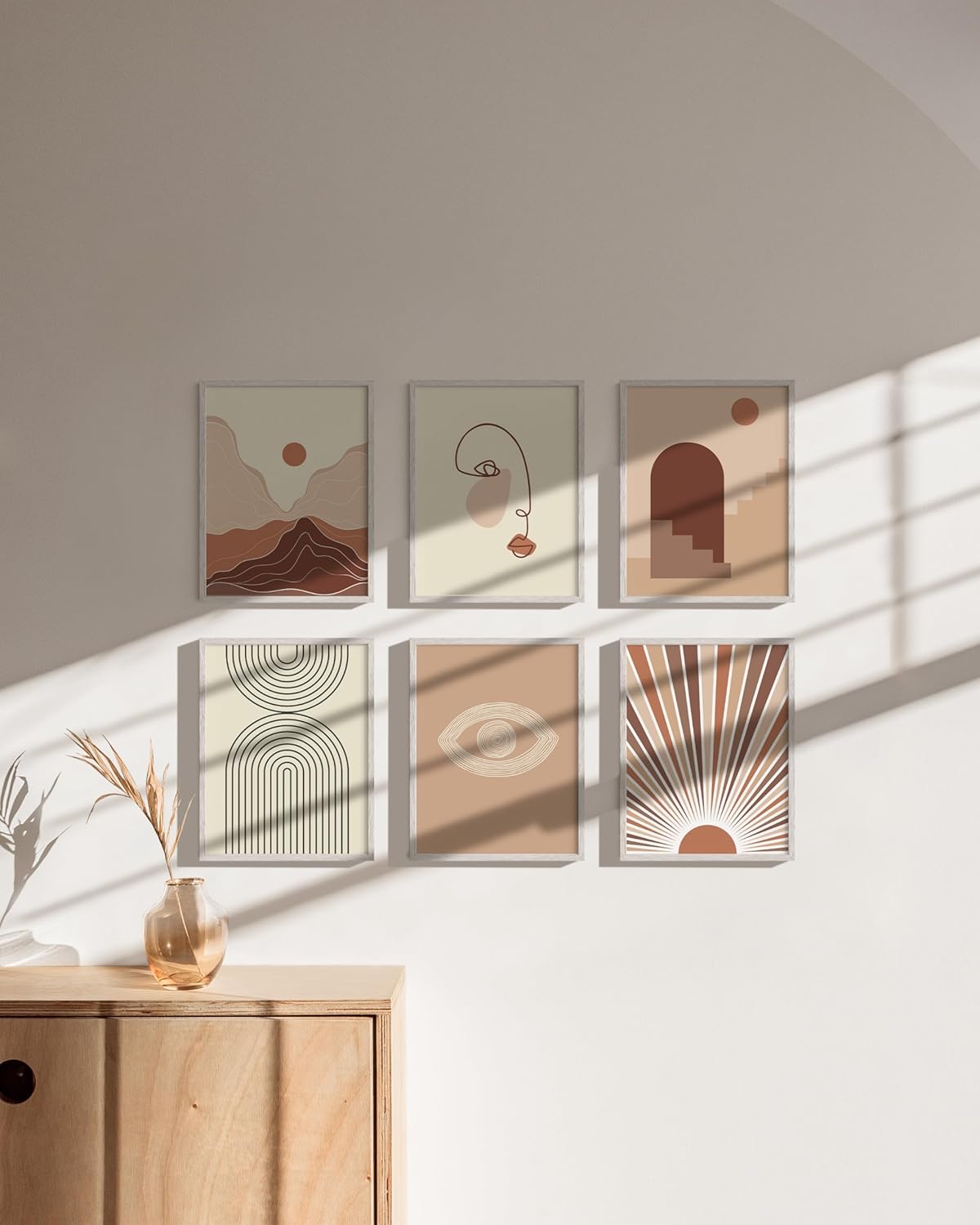HAUS AND HUES Standalone White Oak Frame Set of 6-8.5x11