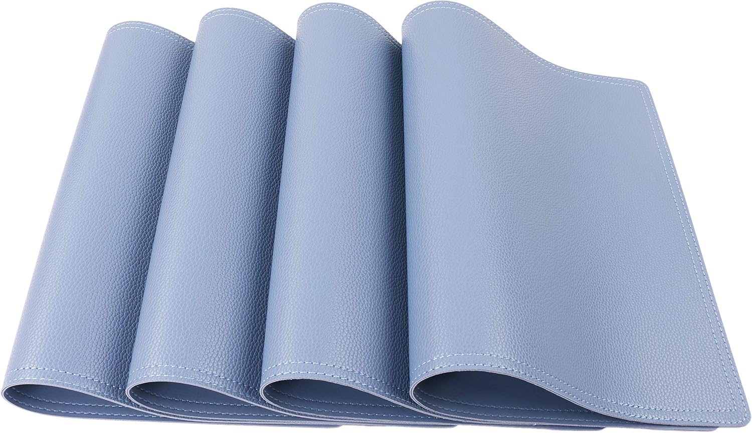 Faux Leather Placemats, PU Table Mats, Set of 4, Waterproof, Stain Resistant, Heat Resistant