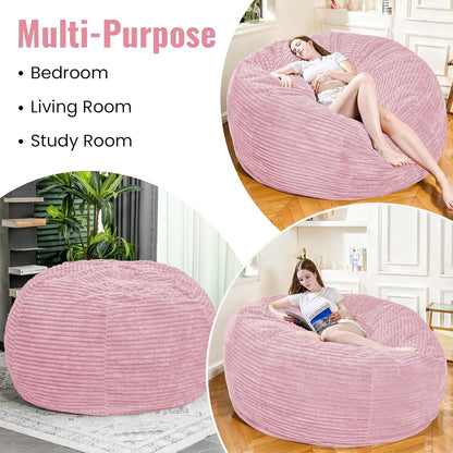 Large Bean Bag Chair, 6FT Giant Beanbag Chairs with Memory Foam Filled, Bean Bag Chairs for Adults