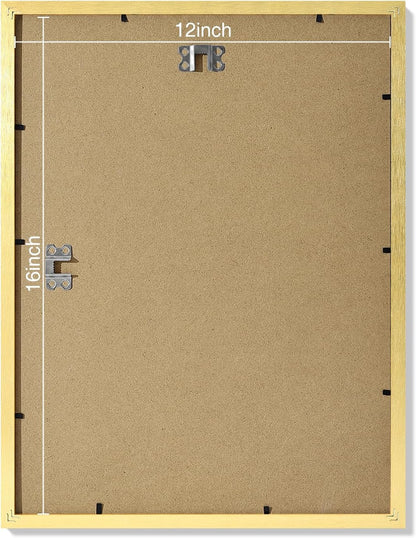 Vittanly 12x16 Picture Frames Set of 9, Shatter Resistant Plexiglass, Display 11x14 Pictures with