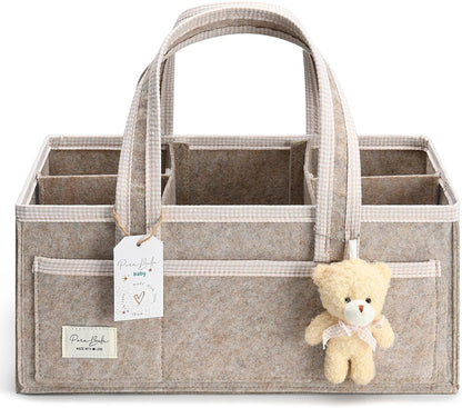 PeraBella XL Diaper Caddy Organizer With Handle, Baby Shower Gifts Basket Bag, Registry Search Must