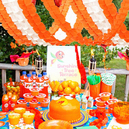 Orange Beige Fall Baby-Shower Party-Decorations Streamers Garland - 157Ft Four-Leaf Clover Autumn