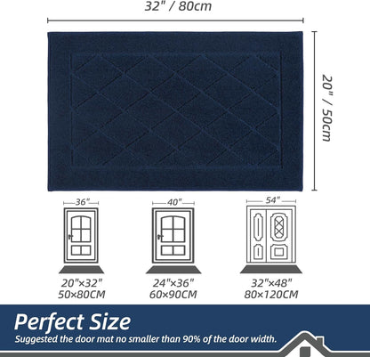 BEQHAUSE Dirt Trapper Door Mat 20" x 32", Doormat Non-Slip Entryway Rugs Washable, Dog Door Mat