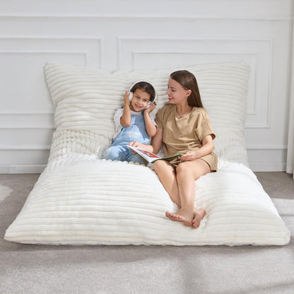 Hobestluk 3 in 1 Bean Bag Chair Giant Bean Bag Chairs Convertible Bean Bag Floor Cushion with