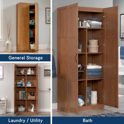 Sauder Select Storage Cabinet, Pantry Cabinet Kitchen Storage with Adjustable Shelves, Bathroom