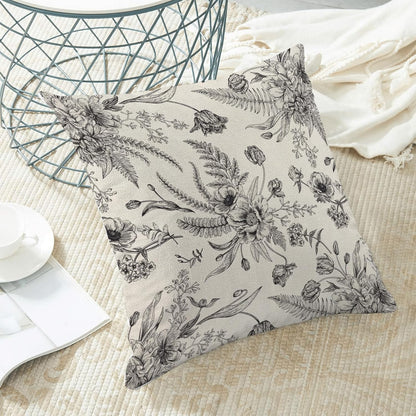 CXMEIFLY Spring Floral Leaves Pillow Covers 20 x 20 Inch Set of 2 for Chinoiserie Flowers Decor