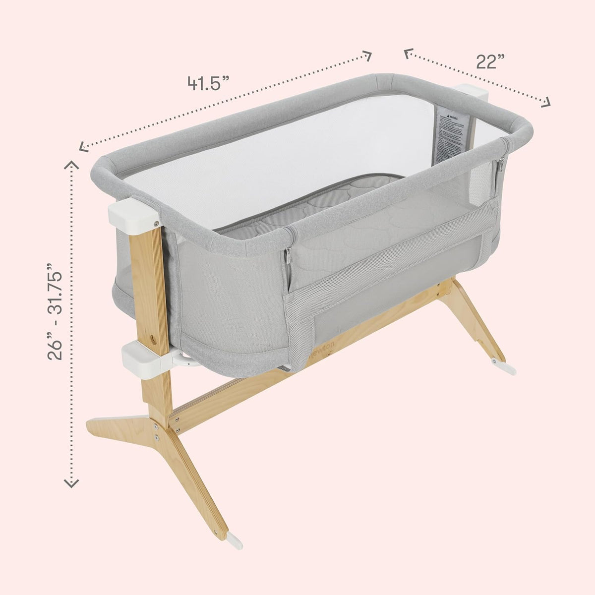 Newton Baby Bassinet & Bedside Sleeper with Mattress & Sheet - Ultra-Breathable & Completely