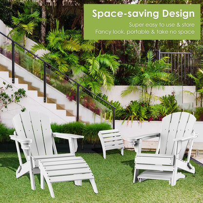 GREENVINES Adirondack-Ottoman | HDPE Plastic | Outdoor Footrest | All Weather | Foot Rest | Foot
