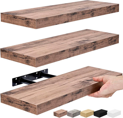 Sorbus Floating Shelves for Wall, Bathroom Shelves Wall Mounted for Kitchen, Bedroom, Bathroom