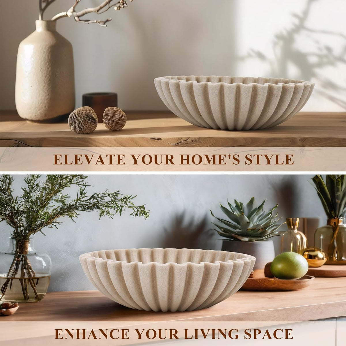 Large Decorative Bowl, Modern Handicraft Bowls for Home Decor, Decorative Fruit Bowl for Kitchen