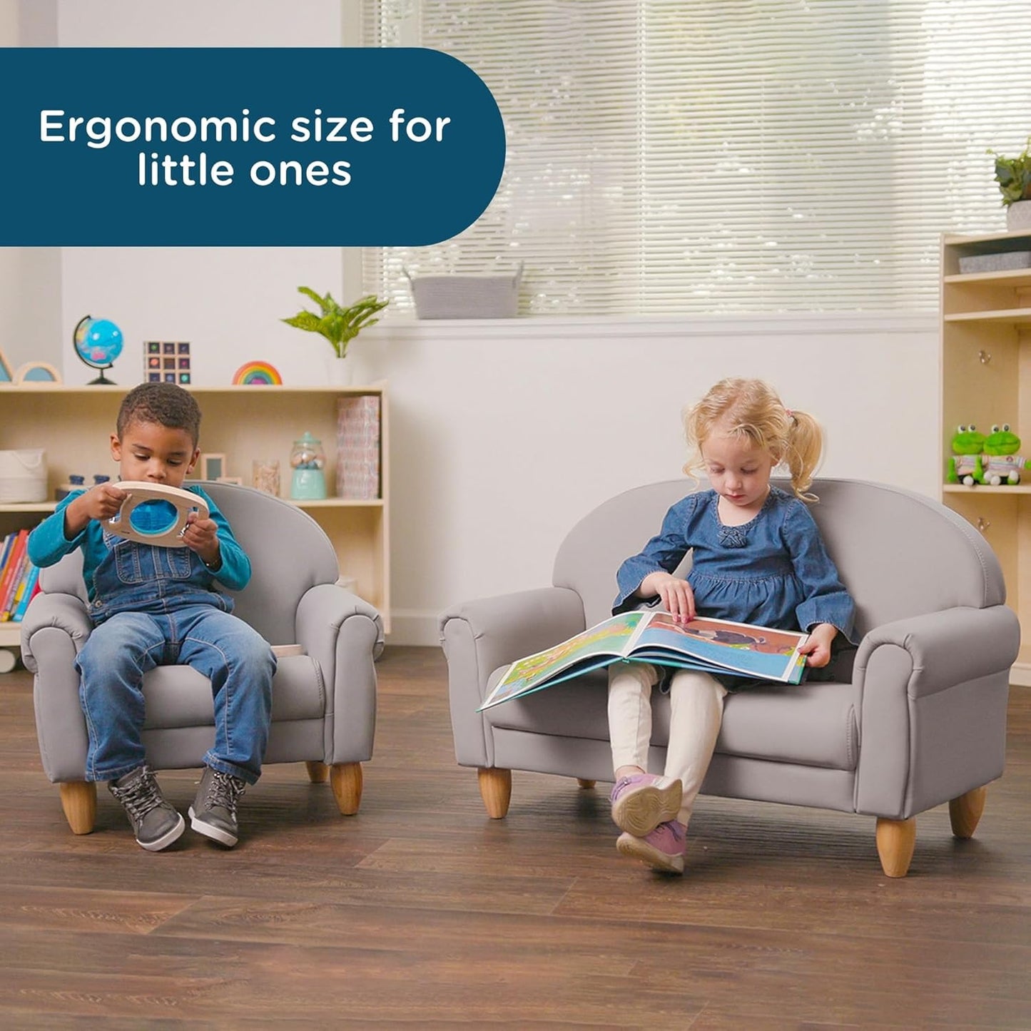Children's Factory As We Grow Chair and Couch, Flexible Seating for Daycare or Preschool, Kids