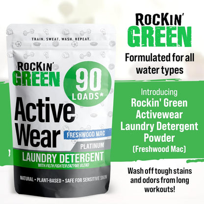 Rockin' Green Laundry Detergent, Plant based, All Natural Laundry Detergent Powder, Vegan and