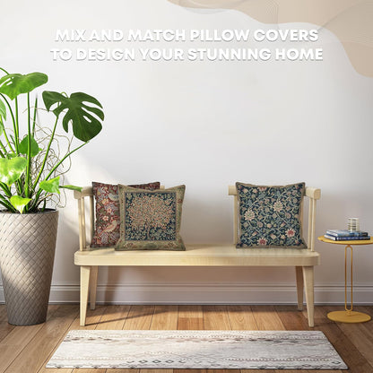 Charlotte Home Furnishings Throw Pillow Covers 16x16 in, Green Tree Decorative Couch Pillow Covers