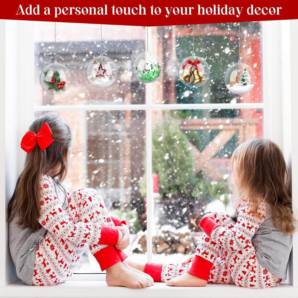 ANVAVO 25 Pieces 10 cm Christmas Clear Plastic Fillable Ball Ornaments DIY Craft Transparent