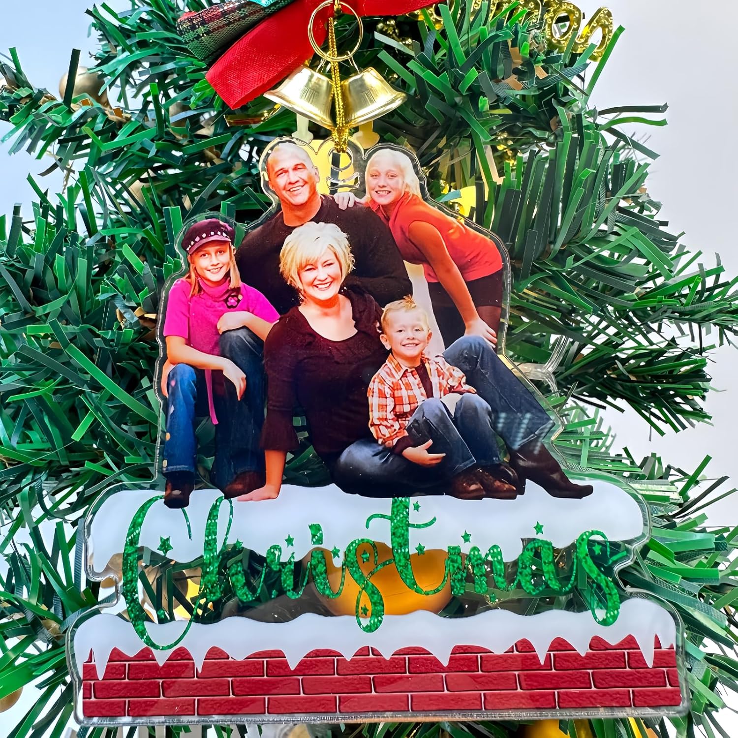 Personalized Christmas Ornament 2025, Photo Acrylic Customized Family Baby's Frist Christmas