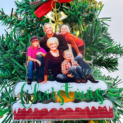 Personalized Christmas Ornament 2025, Photo Acrylic Customized Family Baby's Frist Christmas