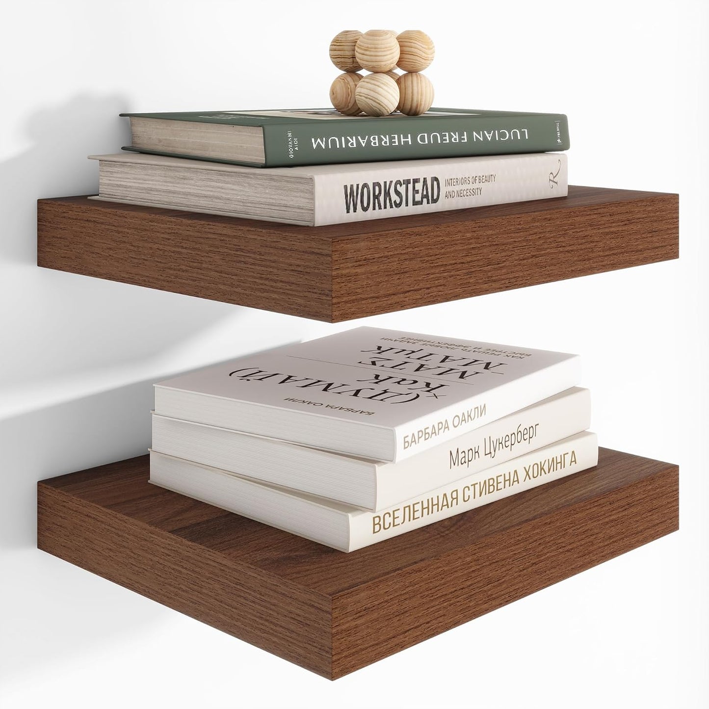 Heimlove 12 Inch Deep Floating Shelves, 12 x 12 inches Long Wall Shelf, Large Extra Display Shelf &