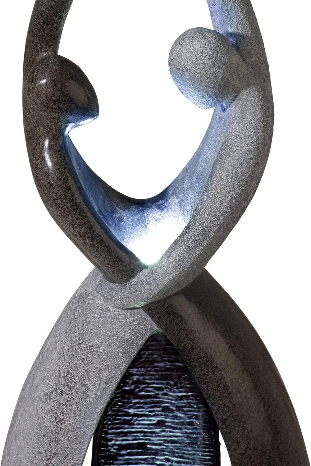 Dancing Couple 57" High Large Modern Indoor Outdoor Decor Faux Stone Floor Fountain with Light LED