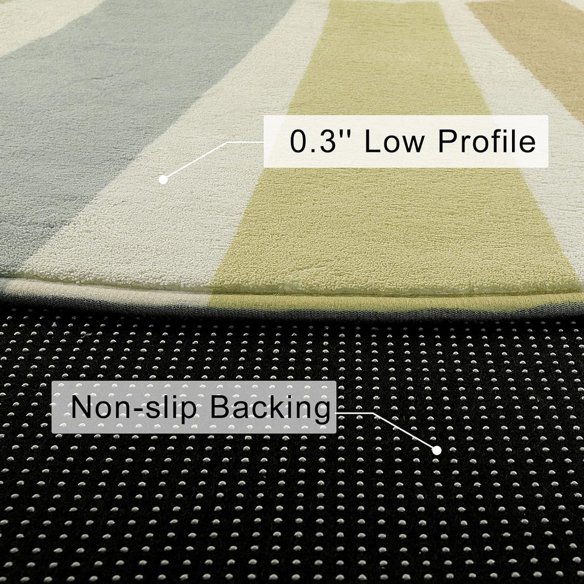 STARUIA Boho Sun Round Area Rug for Living Room, 6 Ft Washable Nursery Rug for Playroom, Colorful