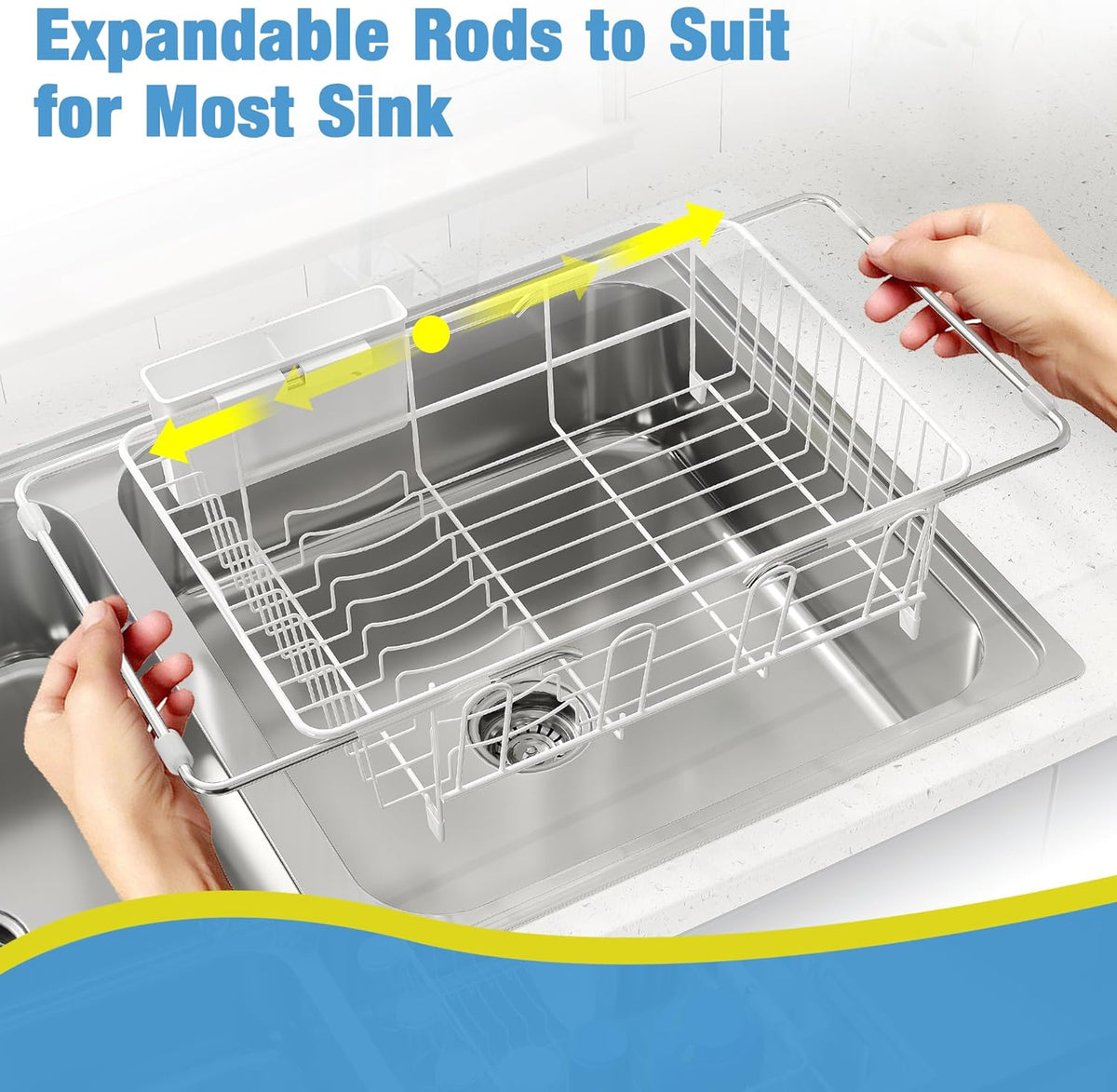 Dish Drying Rack in Sink, Small Dish Drainers for Inside Sink, Over The Sink Dish Racks, Stainless