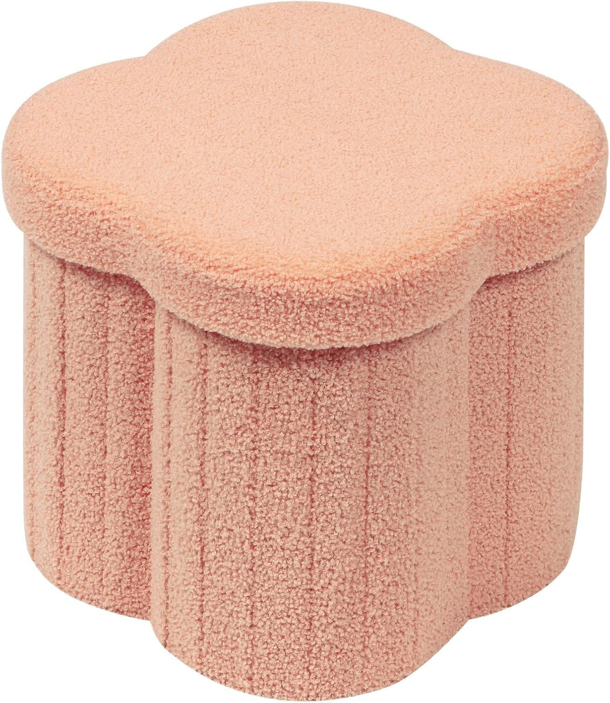 B FSOBEIIALEO Storage Ottoman Cube, Flowers Shaped Ottomans with Storage Foot Stool Footrest for