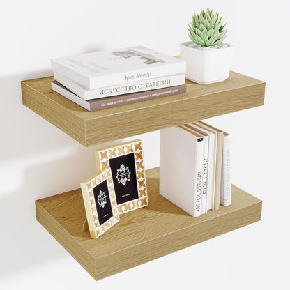 Fun Memories Floating Shelves for Wall - 10 x 16 Floating Shelf - Rustic Wood Storage Shelf - Wall