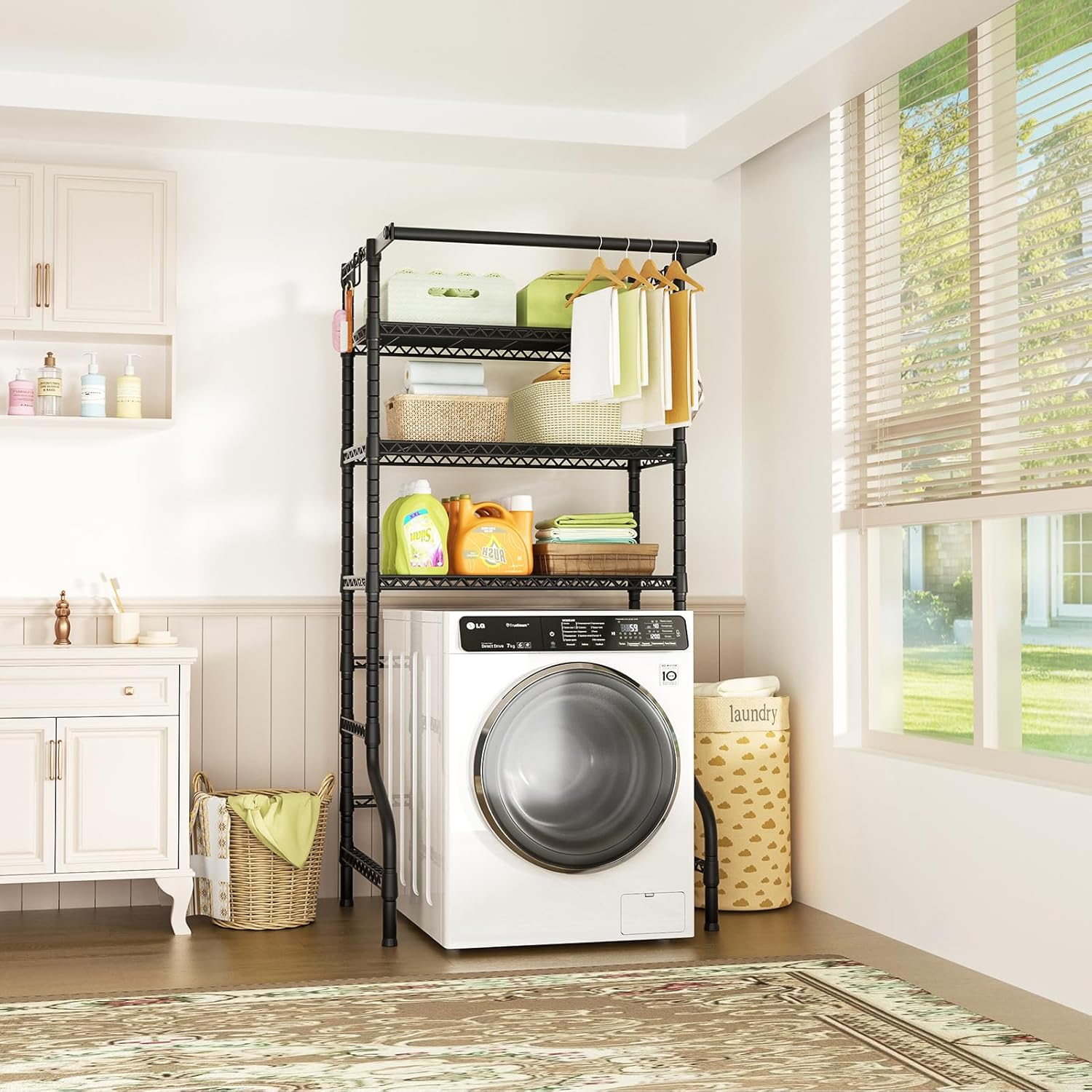 Ulif U11 Over Washer and Dryer Shelves, 3 Tiers Laundry Room Storage and Organizer Standing Shelf