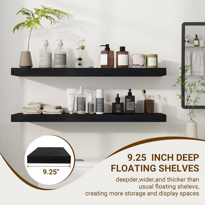 36 Inch Floating Shelves, 36"x9.25"x1.5" Inch Deep Floating Shelves for Wall, Wooden Shelves for