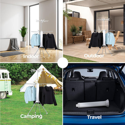 4-Legged Clothes Drying Rack Foldable,Octopus-Shaped Portable Laundry Drying Rack,Outdoor and