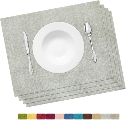 Placemat Set-Washable Place Mats for Parties, Elegant Table Mats for Kitchen Table, Set of 4 Dining