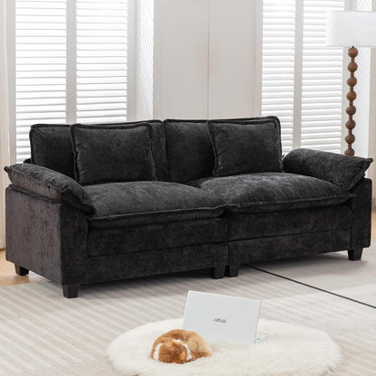 URRED Modular Sectional Sofa Comfy Cloud Couch, Modern Chenille Sofa Sleeper Deep Seat Couches with