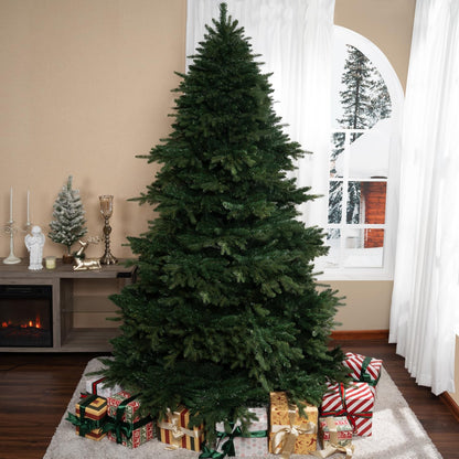 Naomi Home 7.5ft Rustic Christmas Tree with Lights, Realistic Classic Prelit with 3661 Branch Tips