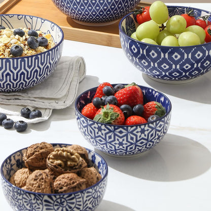 Selamica Ceramic 12 OZ Dessert Bowls Set, Ice Cream Bowls, 4.7 Inch Small Bowls for Snack, Side