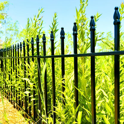 Metal Decorative Garden Fence 24" Wide x 24" High (5 Panels, Total Length 10 feet), Metal Border
