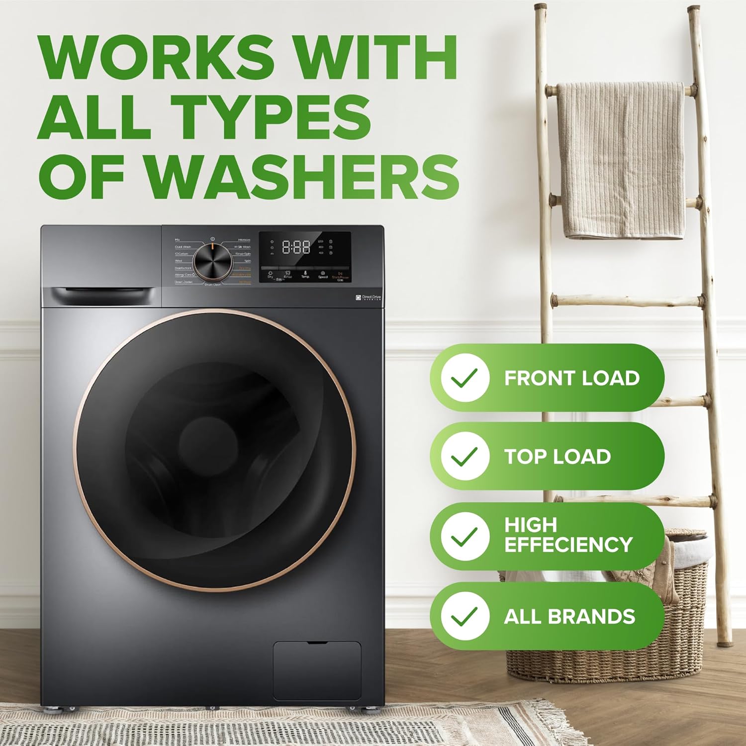 Washing Machine Cleaner + Dishwasher Cleaner Bundle - Heavy Duty Appliance Deep Cleaning, Descaling